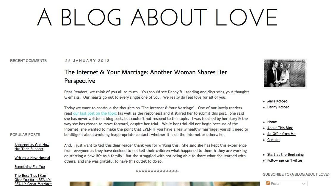 A BLOG ABOUT LOVE