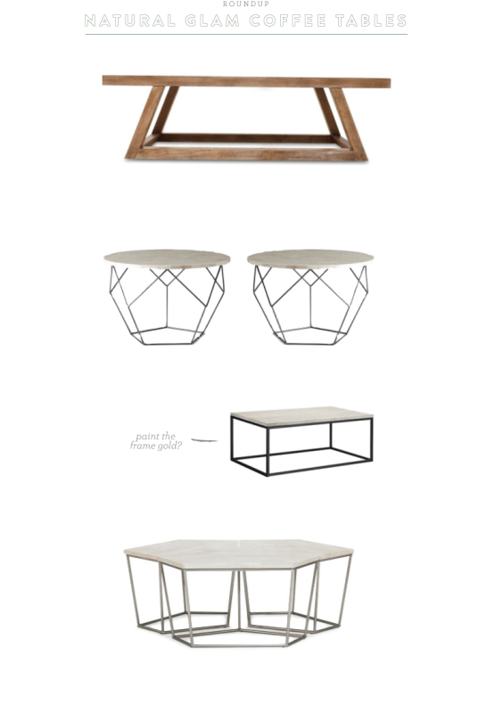 Natural Glam Coffee Table Roundup