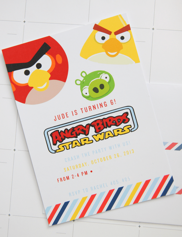 Angry Birds Star Wars invitation