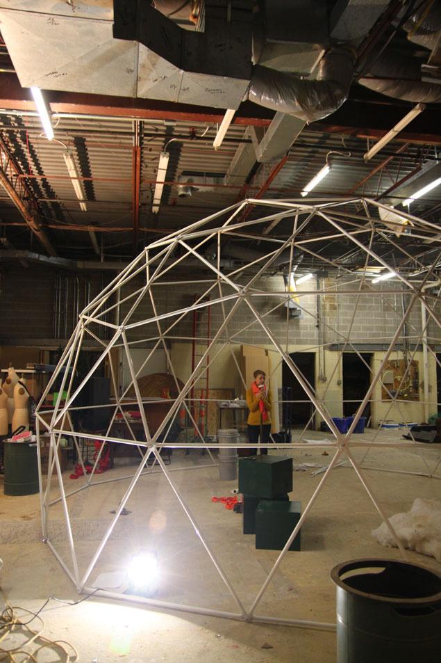 Pencil Shavings Studio pop up geodesic dome 2