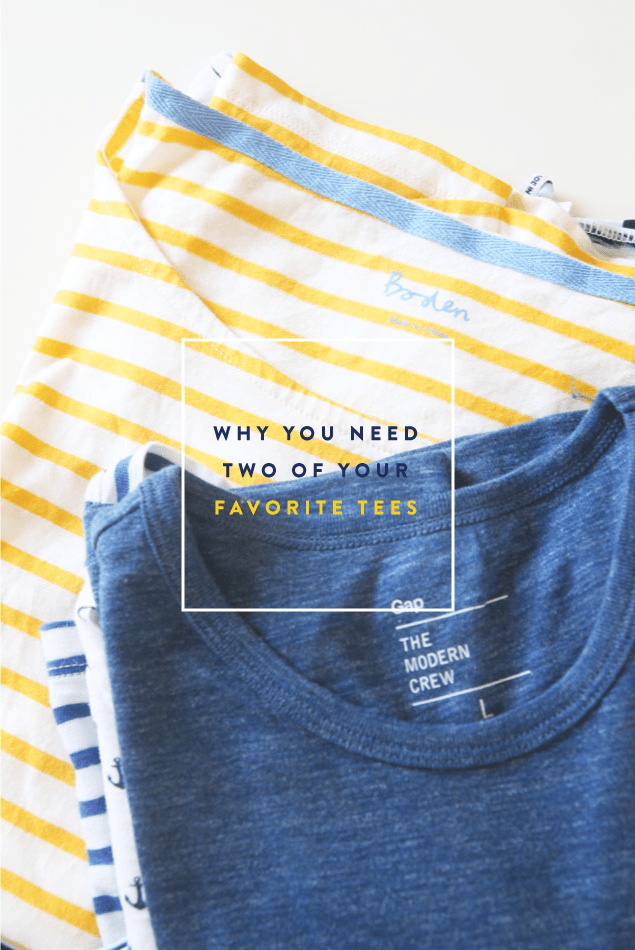 Why you need two of your favorite tshirts - www.pencilshavingsstudio.com