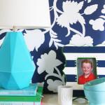 Entryway Makeover Preview with Thibaut Wallpaper