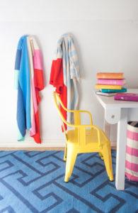 Pencil Shavings Studio playroom - colorful baby blankets - baby gift - giveaway with Emily Ley - www.pencilshavingsstudio.com