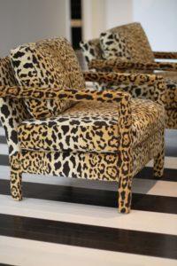 leopard parsons arm chairs - @psstudio - www.pencilshavingsstudio.com