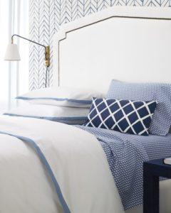 Master Bedroom Inspiration - white and blue bedrooms - www.pencilshavingsstudio.com