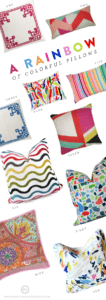 10 multicolor pillows you need now - colorful decor - www.pencilshavingsstudio.com