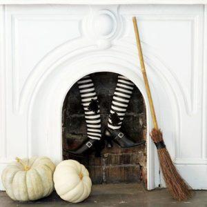 A witch in the fireplace! www.pencilshavingsstudio.com