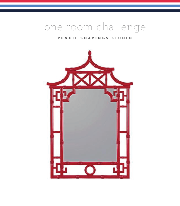 Chinoiserie mirror for the One Room Challenge at Pencil Shavings - www.pencilshavingsstudio.com