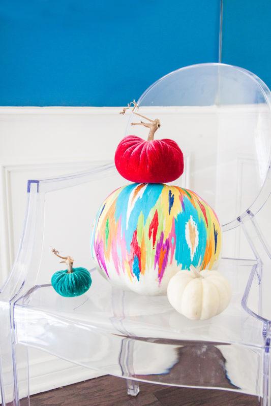 Colorful Pumpkins - An Abstract DIY - Pencil Shavings Studio