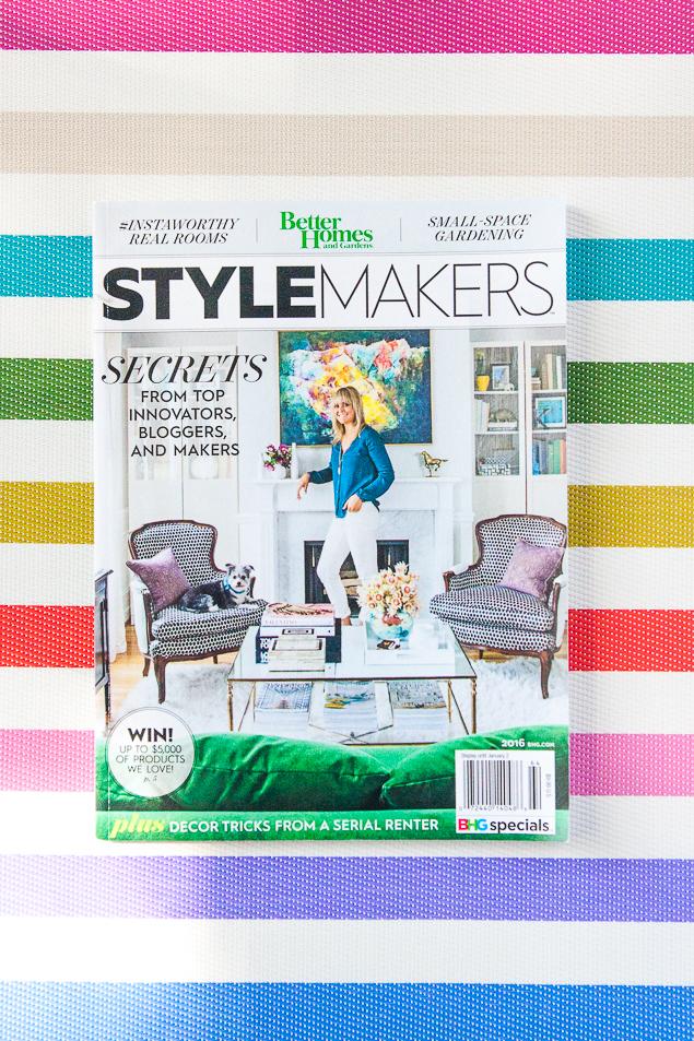 On newsstands October 4th, Stylemaker magazine is a new publication by Better Homes & Gardens with insightful interviews from various designers, creatives, and bloggers featuring their homes and offices. Pencil Shavings Studio author and designer Rachel Shingleton is featured in a 10 page spread full of her colorful home and inspiration for stylish living. www.pencilshavingsstudio.com