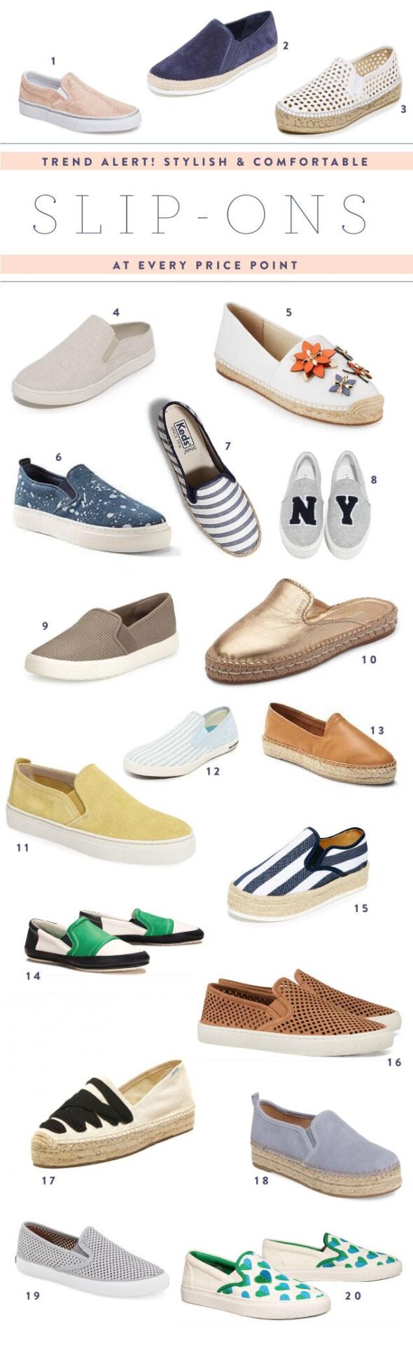www.pencilshavingsstudio.com Slip-on sneakers are a stylish and comfortable shoe available at every price point an in a wide variety of colors.