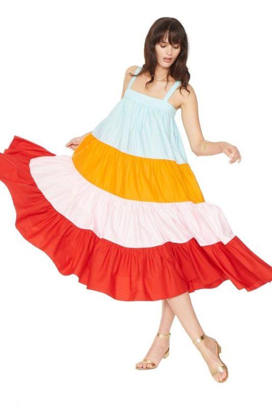 mds stripes rainbow dress
