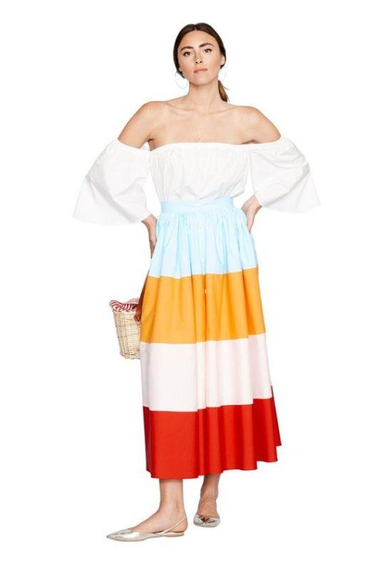 mds stripes rainbow skirt and top