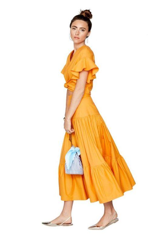 mds stripes tangerine dress