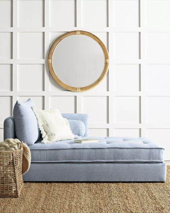 one room challenge chambray chaise