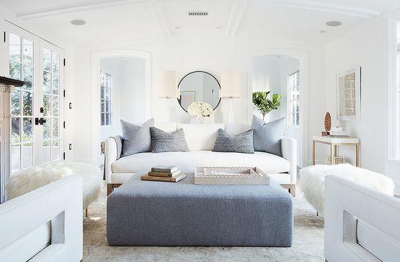 one room challenge white living room chambray accents